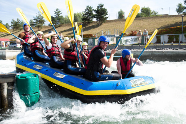 10. Pappbootrennen im Kanupark Markkleeberg