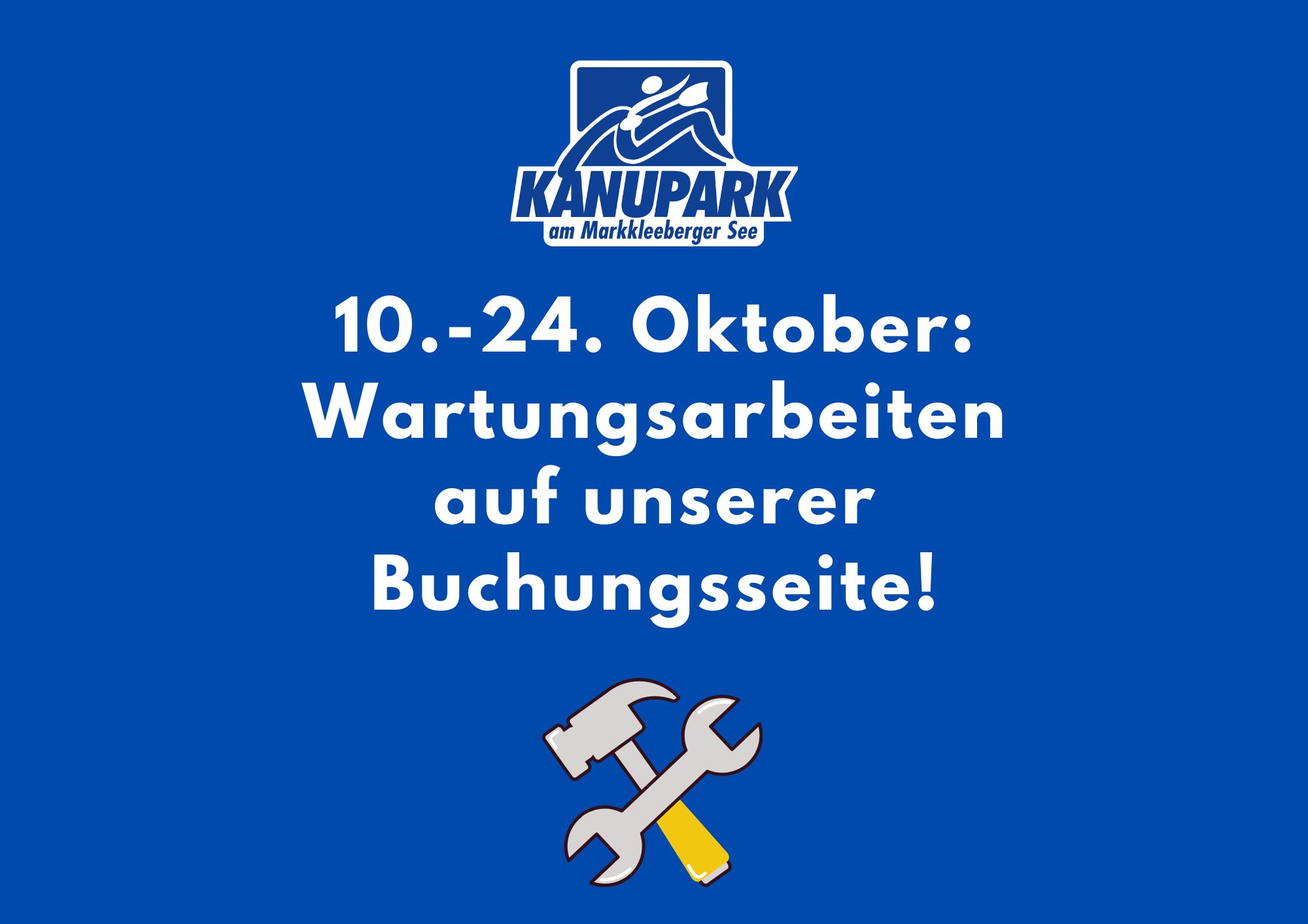 10.-24. Oktober Wartungsarbeiten auf unserer Buchungsseite!